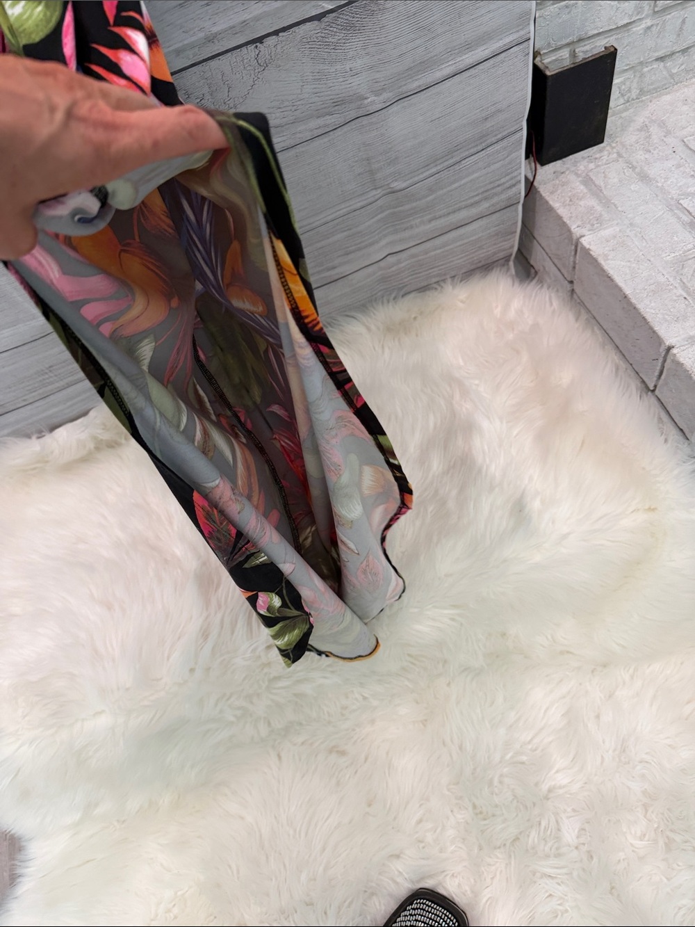 Women’s Black Tropical Floral Maxi Dress - Picture 5 of 5